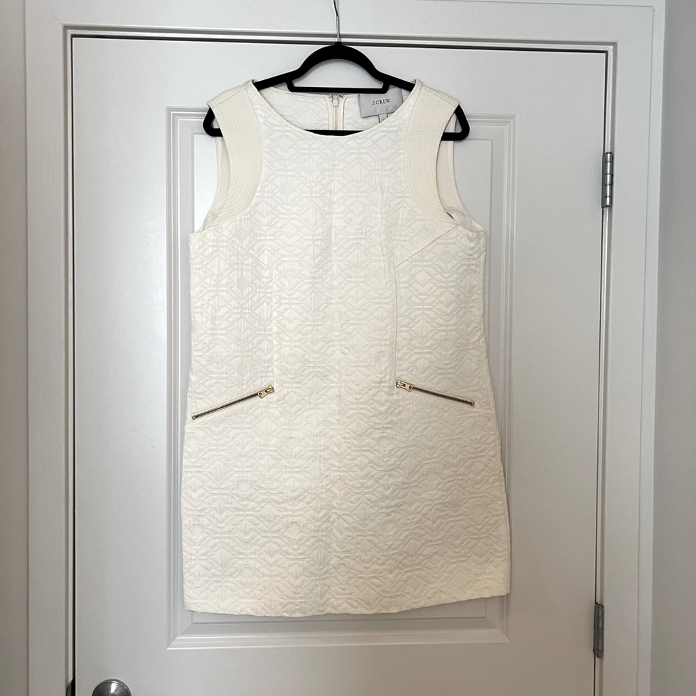 J. Crew Ivory shift dress size L